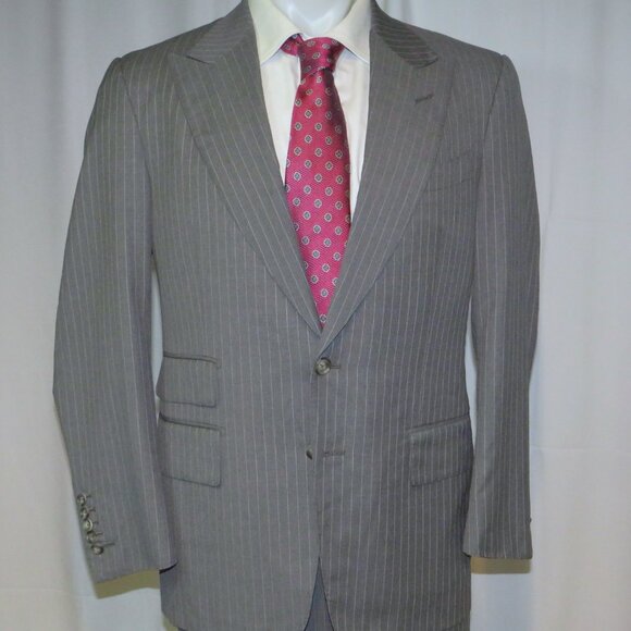 Tom Ford Shelton Gray Stripe Current Two Button Suit 40R - Picture 8 of 16